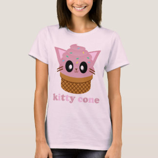 T-shirt meado sorvete de cone de gatinho kawaii