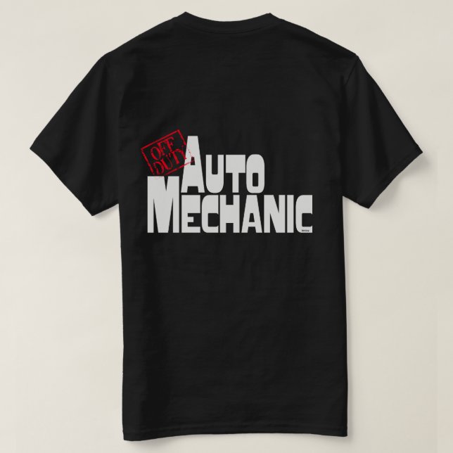 T-shirt Mecânico automático engraçado (Verso do Design)