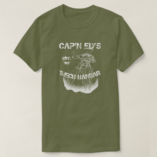 T-shirt Mech do hangar de Cap'n Ed ' (Frente do Design)