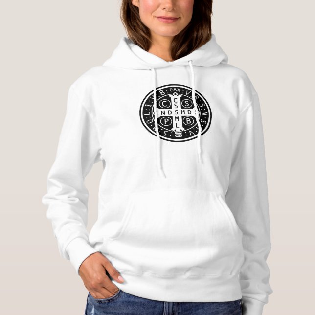 T-shirt Medalha Benedict, Hoodie feminino (Frente)