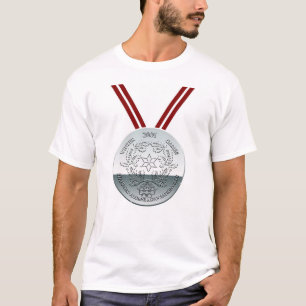 T-shirt Medalhista de prata dos jogos do inverno de SAA