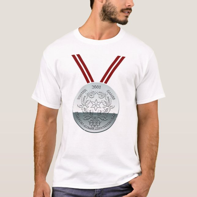 T-shirt Medalhista de prata dos jogos do inverno de SAA (Frente)