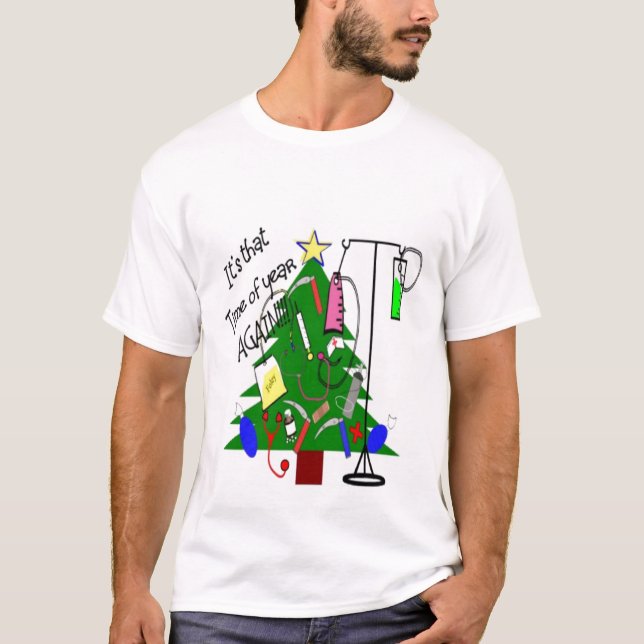 T-shirt médico da árvore de Natal (Frente)