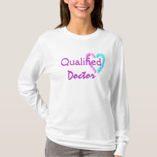 T-shirt Médico Qualificado Em Azul Pálido