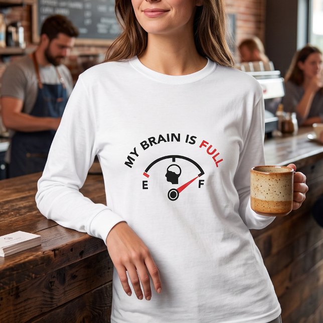 T-shirt Medidor de Combustível Sarcástico - Atingiu a Capa (Criador carregado)