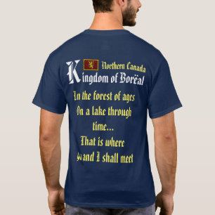 T-shirt medieval da vila da floresta boreal