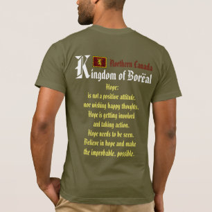 T-shirt medieval da vila da floresta boreal