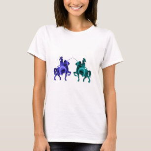 T-shirt medieval das senhoras dos cavalos