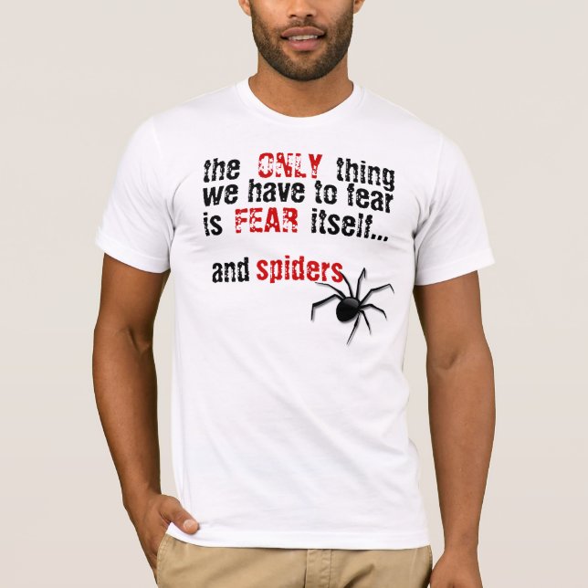 T-shirt Medo das aranhas (Frente)