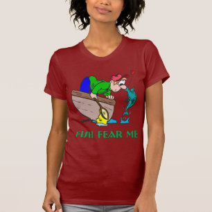 T-shirt Medo engraçado da pesca do humor da pesca da
