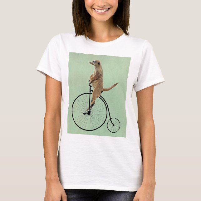 T-shirt Meerkat em Black Penny Farthing 2 (Frente)