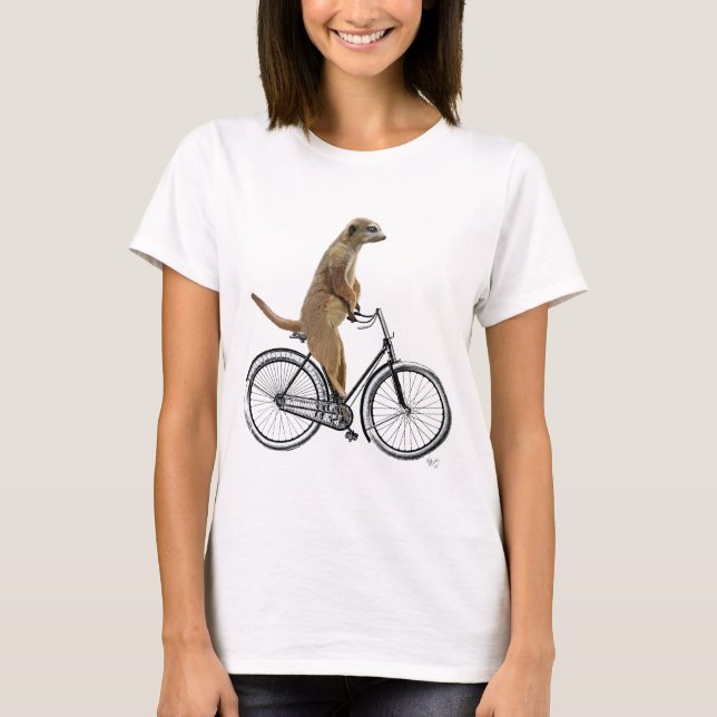 T-shirt Meerkat na Bicicleta 2 (Frente)
