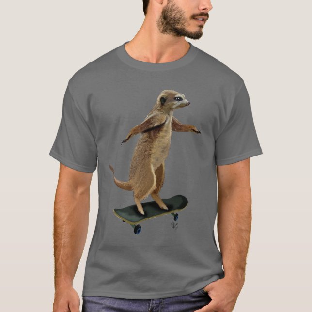 T-shirt Meerkat No Skateboard 2 (Frente)