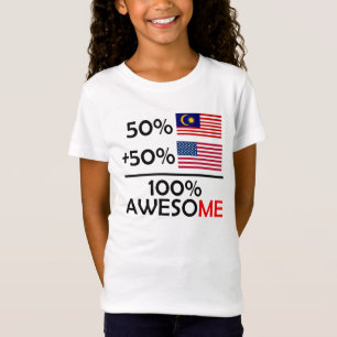 T-shirt Meio meio americano malaio