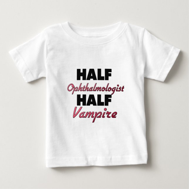 T-shirt Meio vampiro do meio oftalmologista (Frente)