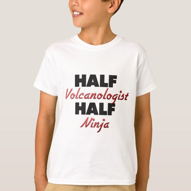 T-shirt Meio Volcanologist meio Ninja (Frente)