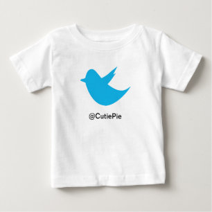 T-shirt Meios azuis do Social do pássaro