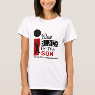 T-shirt Melanoma eu visto o preto para meu filho 9