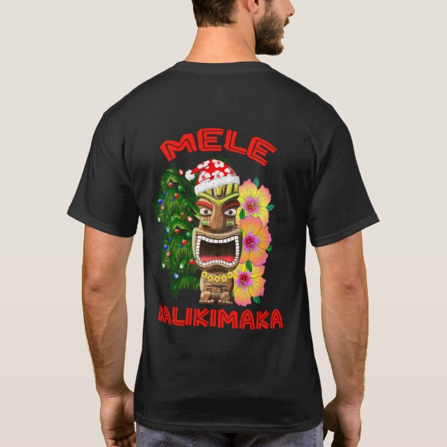 T-shirt Mele Kalikimaka Papai Noel Tiki (Verso)