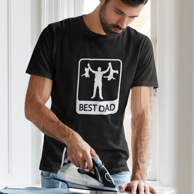 T-shirt Melhor Pai - Pai Orgulhoso com Crianças (Criador carregado)