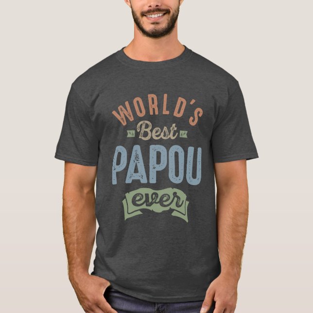 T-shirt Melhor Papou do Mundo (Frente)