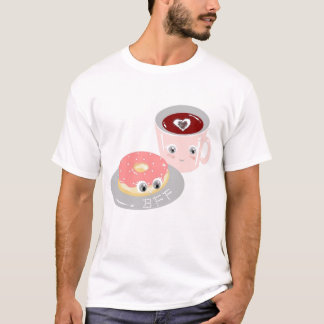 T-shirt Melhores Amigos para o Café Kawaii e Rosquinha BFF