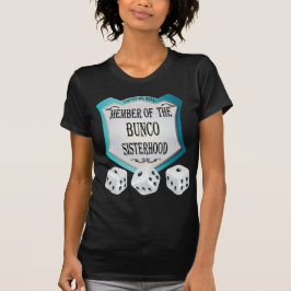 T-shirt membro do design dos dados da irmandade do bunco