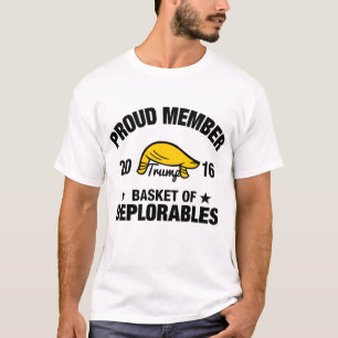 T-shirt Membro orgulhoso a cesta do trunfo de Deplorables