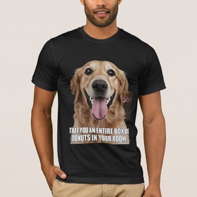 T-Shirt Meme do Retriever do ouro - Humor Tímido d (Frente)