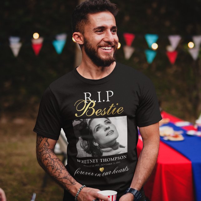T-Shirt Memorial Bestie do R.I.P. (Criador carregado)