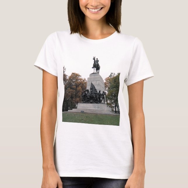 T-shirt Memorial de Virgínia em Gettysburg NMP (Frente)