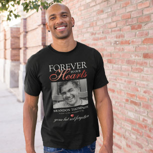 T-Shirt Memorial do Funeral Vermelho Negro
