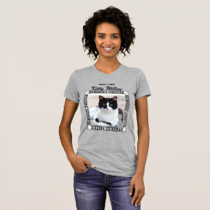 T-shirt Memorial do Pet de Foto Cat com Nome