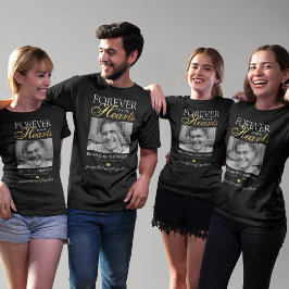 T-Shirt Memorial Dourado Funeral Preto