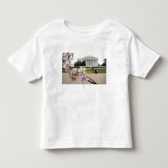 T-shirt Memorial Thomas Jefferson com flores de cerejeira (Frente)