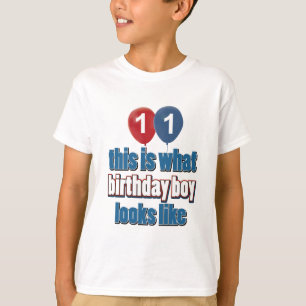 T-shirt Menina 11 do aniversário