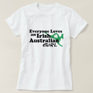 T-shirt Menina australiana irlandesa