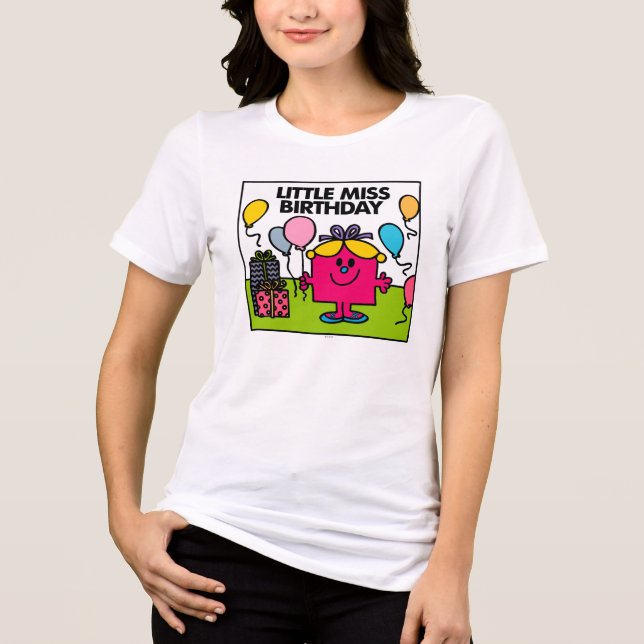 T-shirt Menina Birthday | Apresenta e balões (Frente)