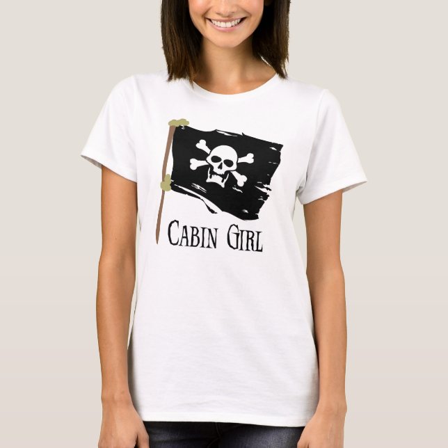 T-shirt Menina de cabine alegre de Roger (Frente)