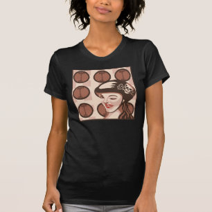 T-shirt menina de derby do rolo