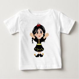 T-shirt Menina de desenho animado fofa e feliz