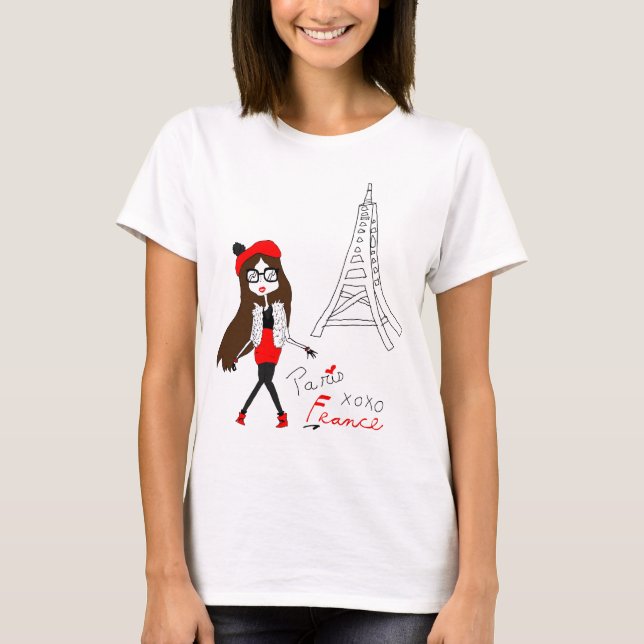 T-shirt Menina de Paris (Frente)