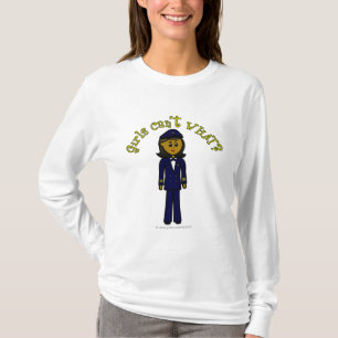 T-shirt Menina de piloto escuro