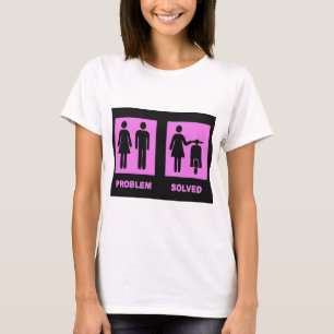T-shirt menina do patinete nenhum rosa do problema