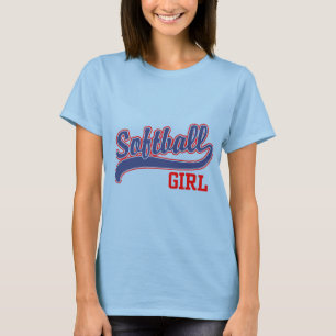 T-shirt Menina do softball