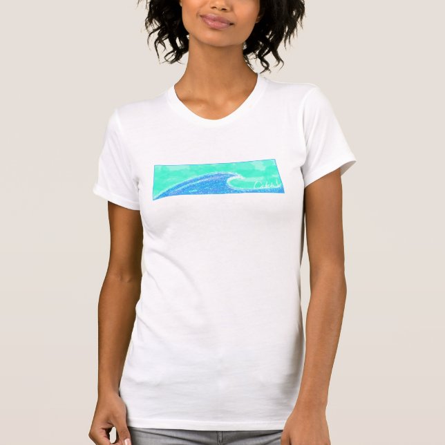 T-shirt menina do surfista (Frente)