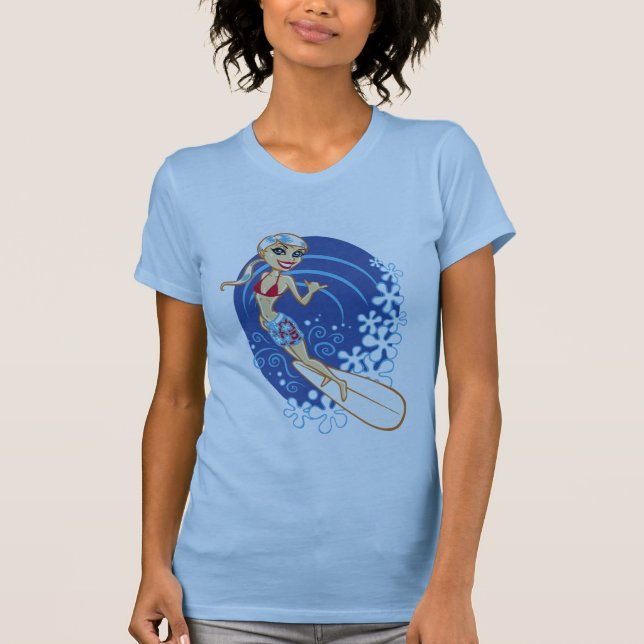 T-shirt menina do surfista (Frente)