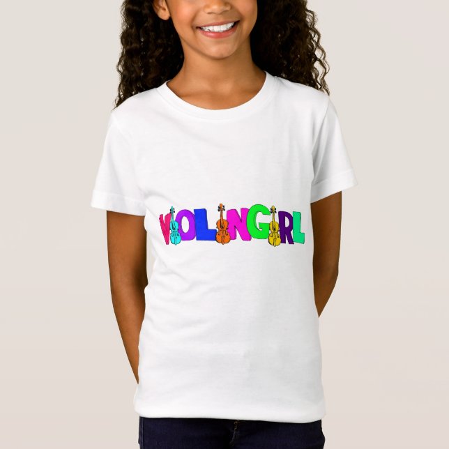 T-shirt Menina do violino (Frente)