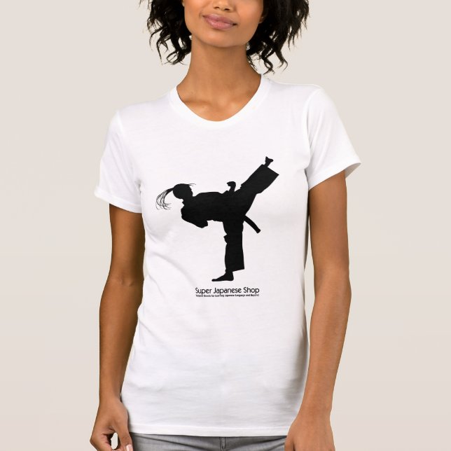 T-shirt Menina e carta de Jujutsu (Frente)