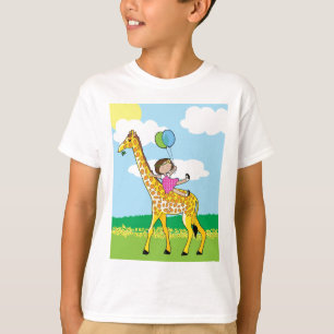 T-shirt Menina e girafa